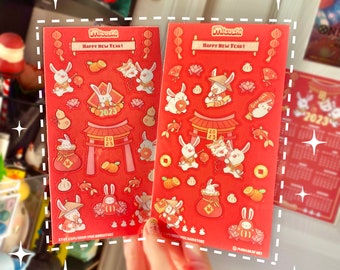 chinese new year sticker sheets