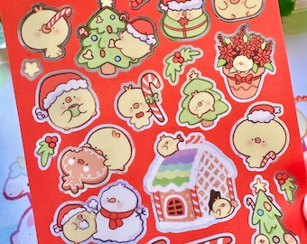 Clear Christmas vinyl sticker sheet !