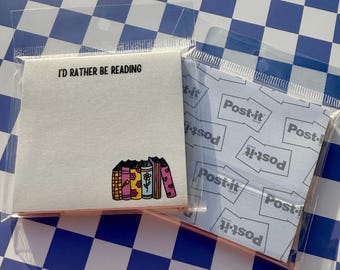 Bookish Sticky Notes: I'd Rather Be Reading - 3M Post-it (3x3)