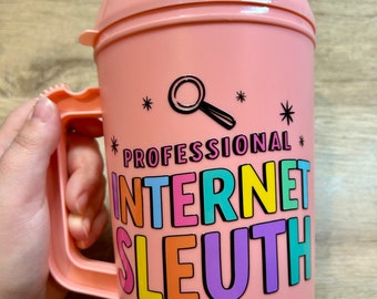 Internet Sleuth 34oz Trucker Mug: Insulated Retro Gift