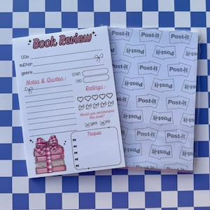 Book Review Post-it Notepad: Bookish Stationery (4x6, 50 Pages)