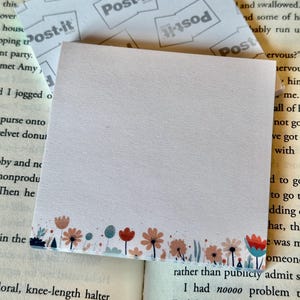 Sticky Note | Post-It Note | Cute Desk Accessory | Floral Sticky Note | Reader Gift | Cute Note Pad | 3x3 Post-It Note