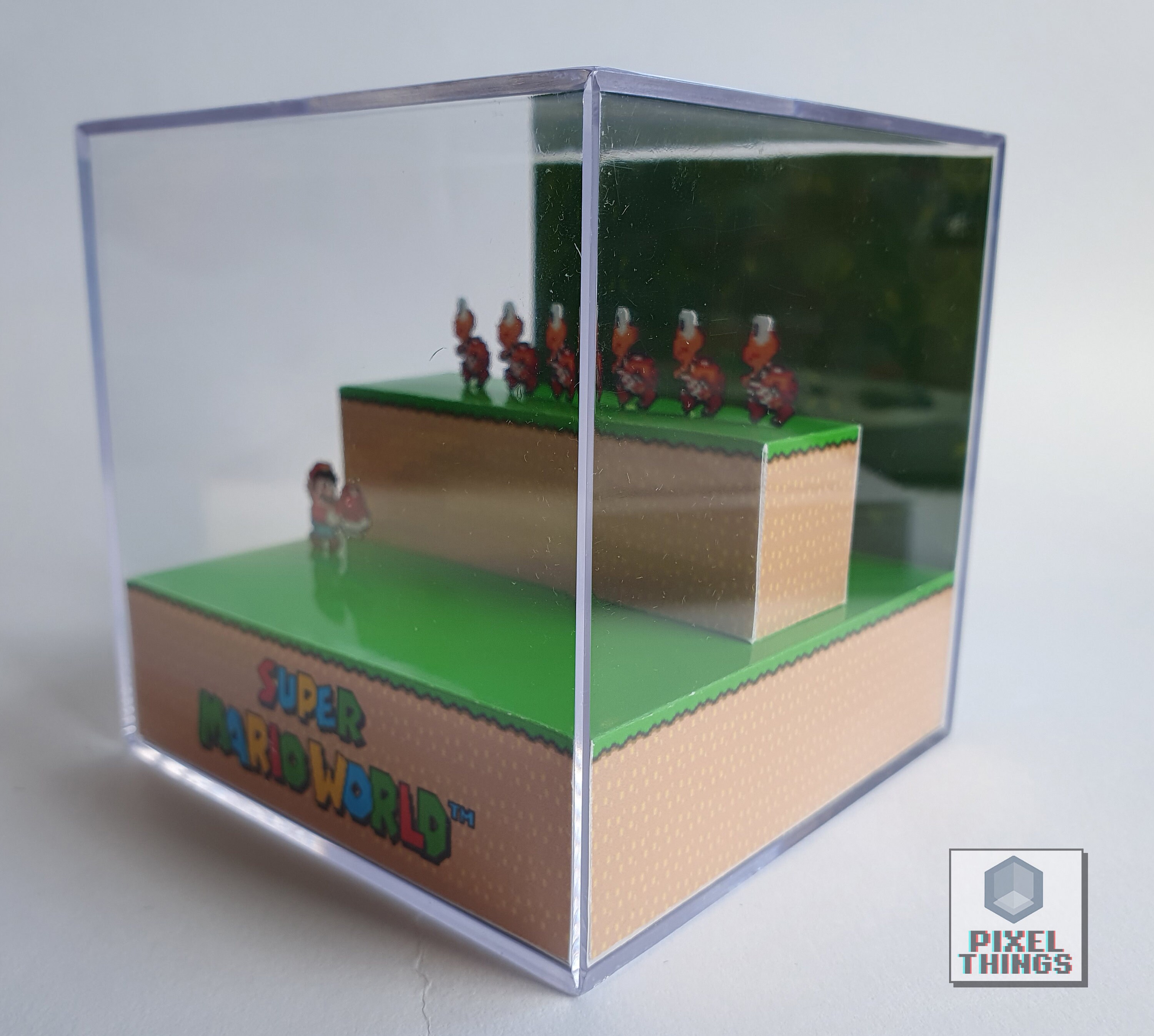 Super Mario World- Geekrama diorama cubo Super Nintendo snes