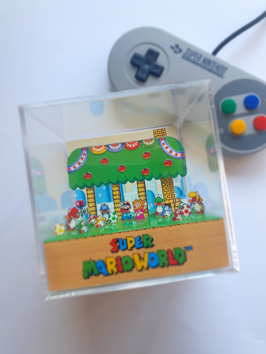 Super Mario World- Geekrama diorama cubo Super Nintendo snes