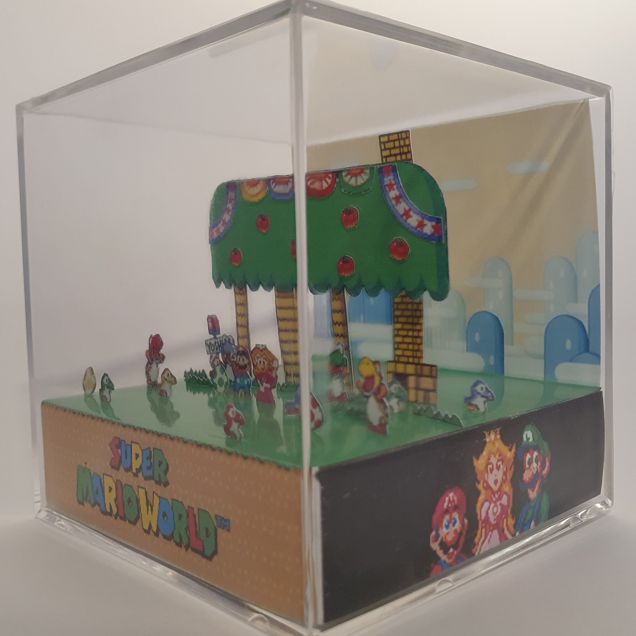 Super Mario World- Geekrama diorama cubo Super Nintendo snes