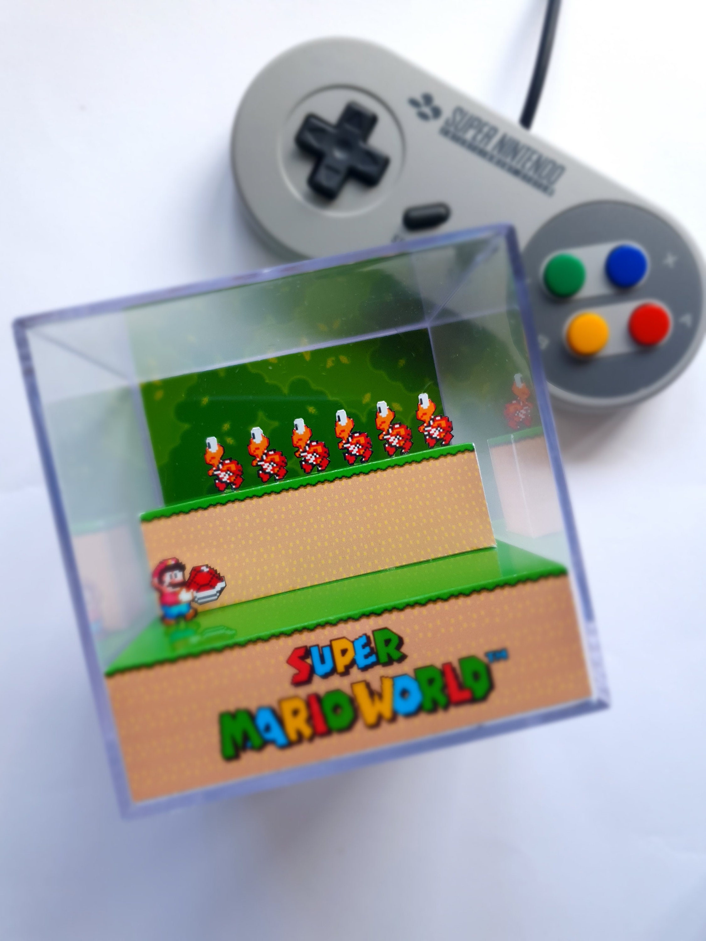 Super Mario World- Geekrama diorama cubo Super Nintendo snes