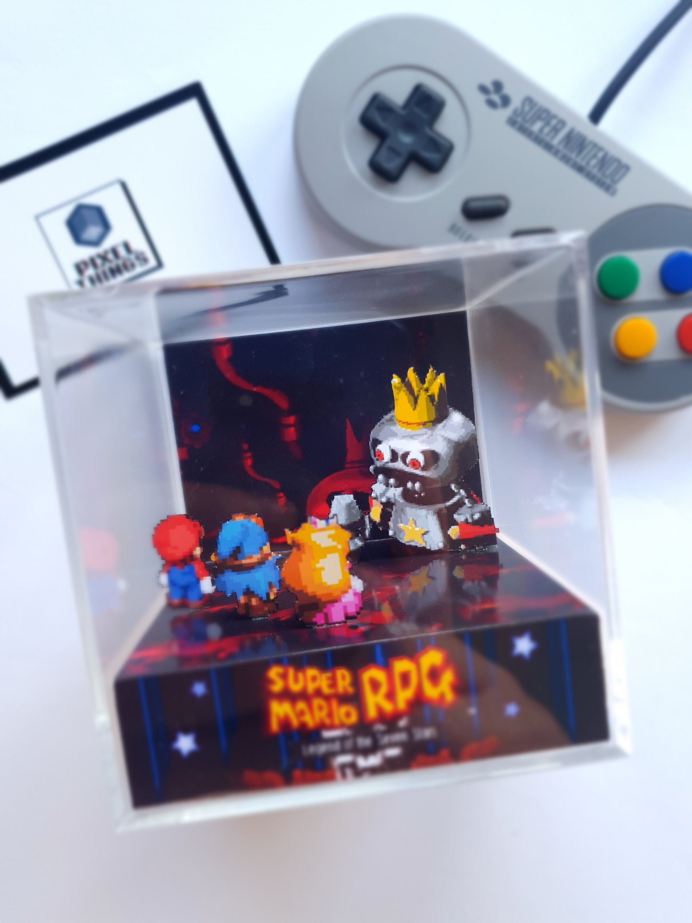 Super Mario World- Geekrama diorama cubo Super Nintendo snes