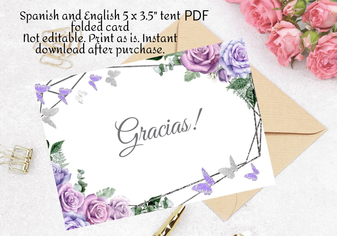 Quinceañera Twins Invitation Editable Template Purple Silver Etsy