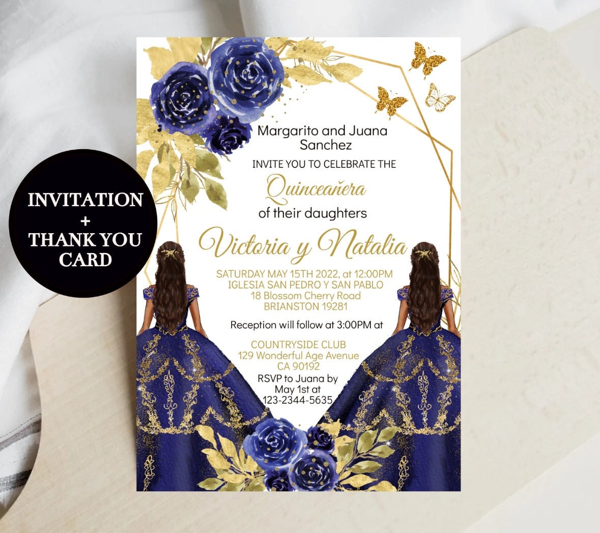 twins-quincea-era-invitation-charro-navy-blue-xv-party-princess
