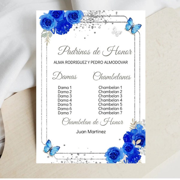 Quinceanera Padrino List - Etsy