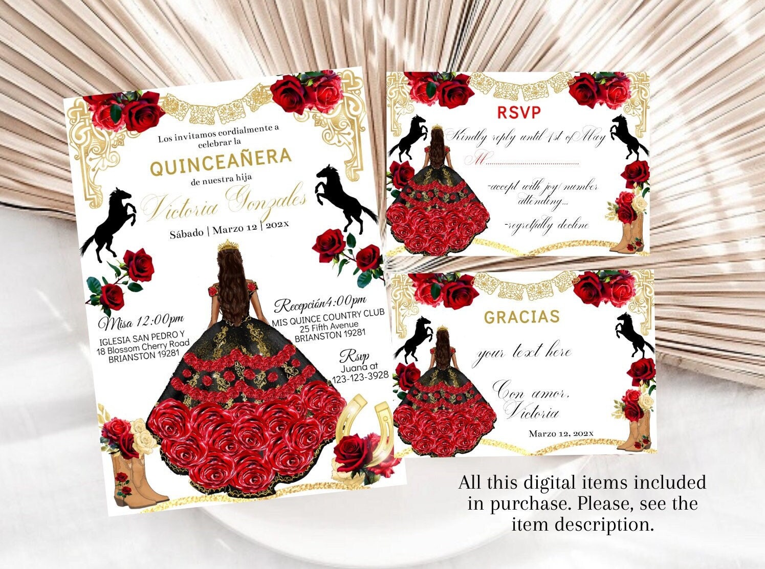 15 dresses black and red Glitter 3D Flowers Red 2025 Quinceanera Dresses Sweetheart Sweet 15 Prom Dress US4 / Red main image 0
