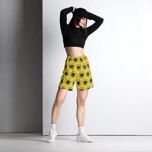 Unisex Mesh Shorts, Lightweight yellow Shorts, Breathable Gym Bottoms, Sporty Fitness Wear, Quick-Dry Shorts, Sport Short, Athletic Apparel