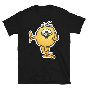 Old School Middle Finger Monster Camiseta unisex de manga corta