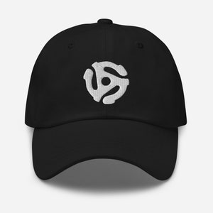 Embroidered 45 Record Insert Retro Dad hat