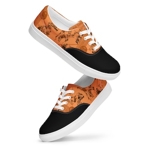 Sapatos de lona femininos Old School dos anos 70 e 80 com cadarços