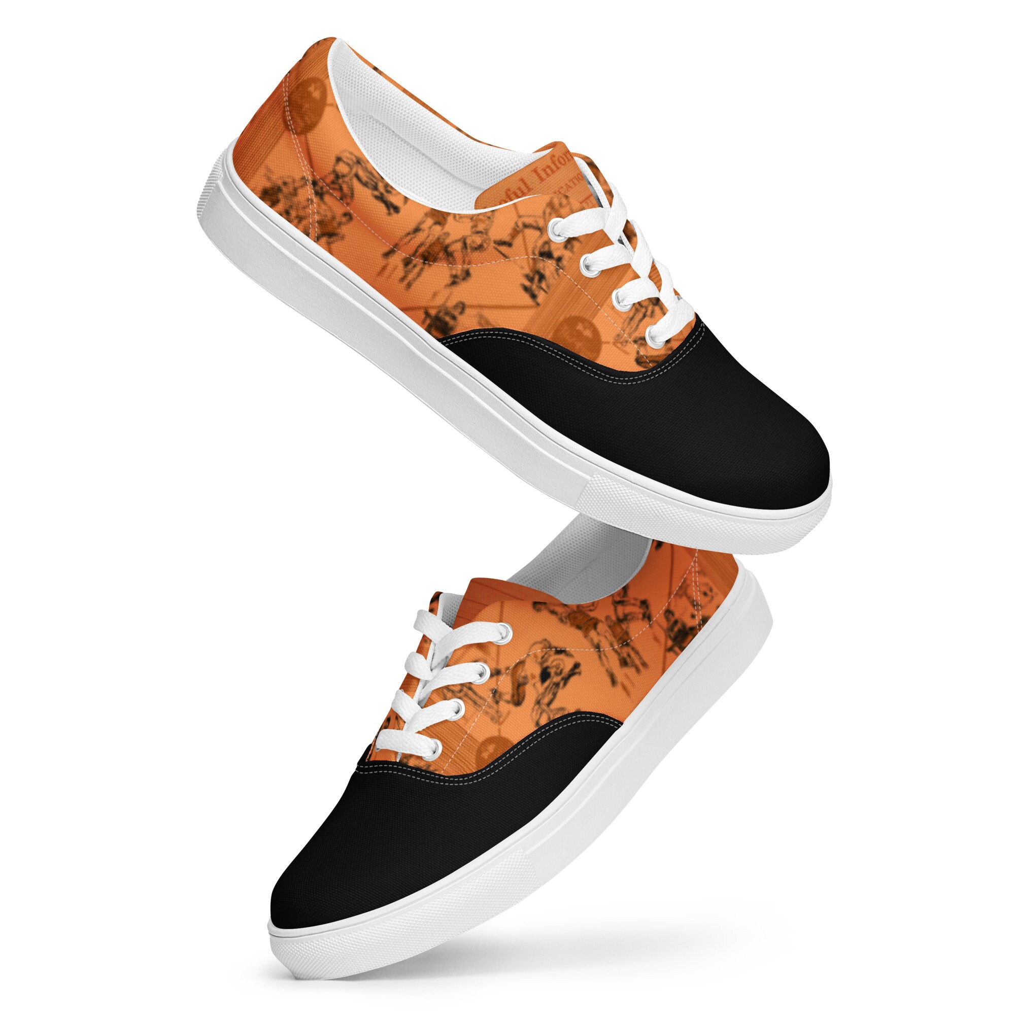 70's-80's Old School Women’s lace-up canvas shoes