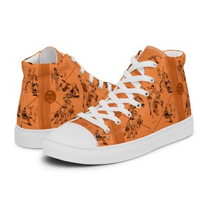 70's-80's Old School Zapatos de lona de techo alto para hombres