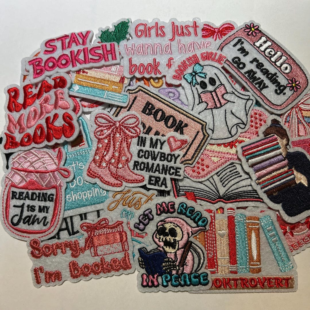 Target Patch Book Book Patch, Book Patches Iron On, Embroidered Book Applique, Iron on ...