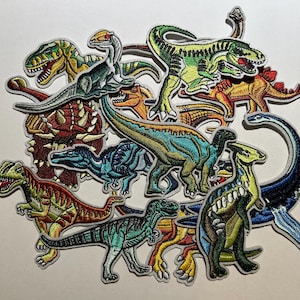 Dinosaur Patch, Iron On Patch, T Rex Patch, Iron On Dinosaur, Patch For Clothing, For Vest, Kid DIY Embroidery Patch, Dino Patch, Dino Gift