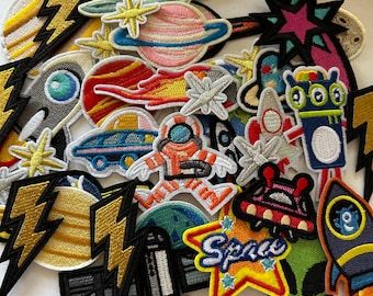 Planet Patches, Space Patches, Astrology Patches, Solar System Patch, Galaxy Patches, Iron On Patches, Sew On Patches, Embroidered Appliques