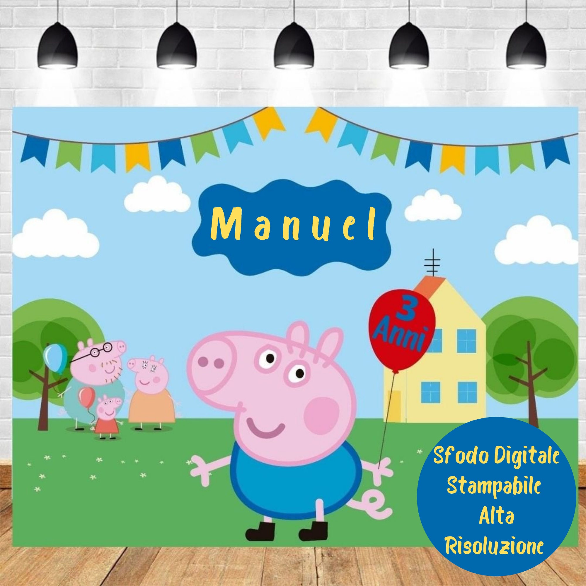 Peppa Pig Backdrop - Etsy