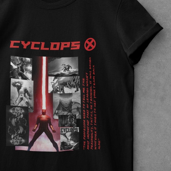 Cyclops, T-shirt bio qualité premium, Cyclope, Comics Marvel, X-men, T-shirt unisexe.