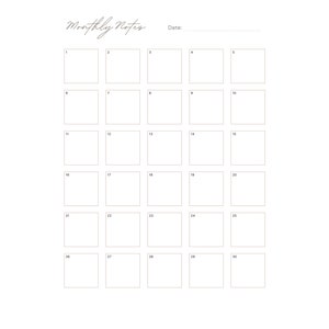 Mothly Notes Monthly Notes Template | Planning Notes Template | Printable | Notes ...