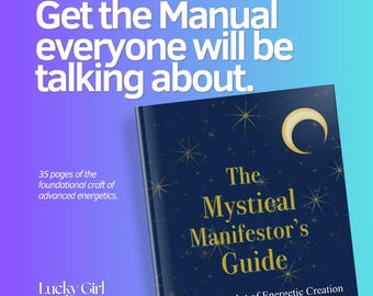 Den mystiska manifestatorns guide | Arbetsbok för feminin manifestation | Kvantlig inriktning | Guide till energisk skapelse | Lucky Girl Studios