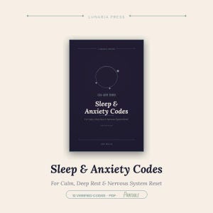 Mini livre sur les codes du sommeil et de l'anxiété | Numéros de Grabovoi pour calmer le système nerveux | Dormir PDF + Broché | Presse Lunaria