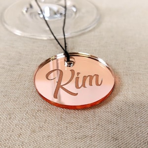 Naambordje bruiloft decoratie goud roos voor het ophangen van champagne glas sleutelhanger plaatskaarten doop communie plaatskaarten bruiloft