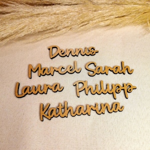 Targhette con nome segnaposto matrimonio! Nomi da tavolo con spedizione veloce decorazione da tavolo nome in legno segnaposto regalo ospite battesimo scritta decorazione da tavolo