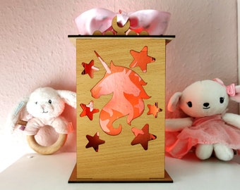 Children's gift unicorn personalized LED