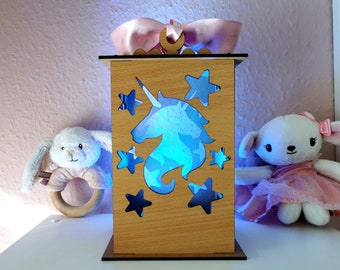 Children's gift unicorn personalized LED