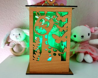 Baby Gift Young Giraffe Personalized LED