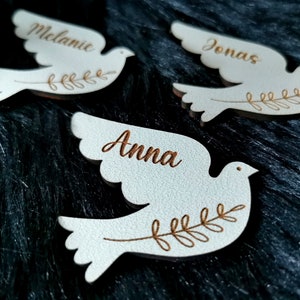 Segnaposto regalo per gli ospiti magneti targhetta nome colombe segnaposto segnaposto per matrimonio, battesimo comunione, cresima, decorazione tavola matrimonio