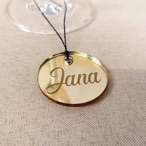 Naambordje bruiloft goud voor het ophangen van champagne glas sleutelhanger plaatskaarten doop communie plaatskaarten bruiloft decoratie