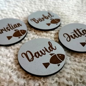 Decorazione tavola, battesimo, regalo per gli ospiti, targhette portanome, magneti, battesimo, comunione, matrimonio, segnaposto, segnaposto per matrimoni, cresime