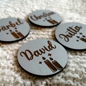 Décoration de table, baptême, cadeau d'invité, porte-noms, magnets, baptême, communion, mariage, marque-places, marque-places pour mariages, fêtes de confirmation