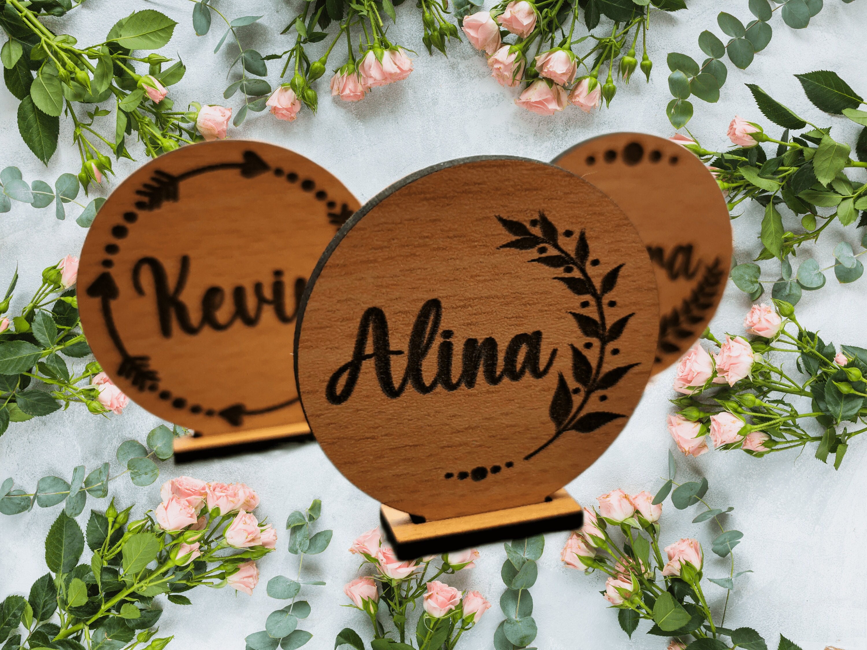 Namensschilder Tischdekoration Hochzeit Gastgeschenk Tischkarten Platzkarten für Hochzeit , Taufe Kommunion , Firmung , Tischdeko Hochzeit