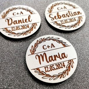 Gastgeschenk naamlabels bruiloft magneten plaatskaarten plaatskaarten voor bruiloft, doop communie, vormsel, tafeldecoratie bruiloft