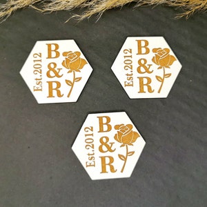 Plaque nominative de mariage, aimants uniques, cadeaux de mariage, beaux et élégants pour mariage, baptême, cartes de place pour mariée