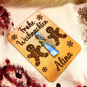 Geschenkkarte personalisiert frohe Weihnachten Familie Advent personalisiert Geldgeschenk Grußkarte Postkarte persönliche Weihnachtszeit