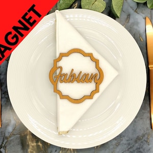 Regalo per gli ospiti Matrimonio Magnetico Cartellini per matrimoni Segnaposto Per matrimoni Lettering Wood