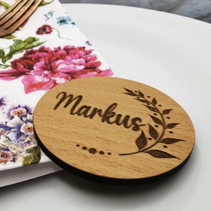 Etiquetas de nombre de regalo para invitados, imanes de boda, tarjetas de lugar, tarjetas de lugar para boda, bautismo, comunión, confirmación, decoración de mesa de boda imagen 5