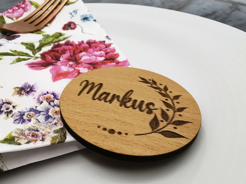 Etiquetas de nombre de regalo para invitados, imanes de boda, tarjetas de lugar, tarjetas de lugar para boda, bautismo, comunión, confirmación, decoración de mesa de boda imagen 5