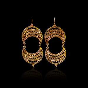 Dangle and Drop GOLD Plated Earrings, Statement Earrings, Boho Hoop Earrings, Birthday Gift, Gifts for her, Best friend gift
