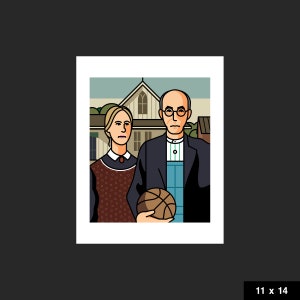 American Gothic with Basketball