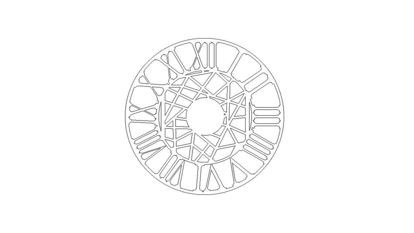 Clock face DXF laser cut file Etsy