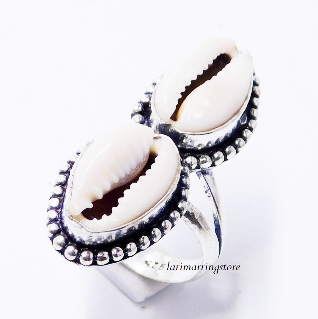 Cowrie shell ring Beach Shell Ring Shell Ring For Women Summer Ring gypsy tribal ethnic boho style shell handmade jewelry 