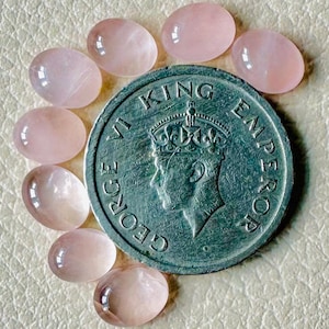 8X10 MM Oval Cab Rose Quartz Gemstone-5 Pieces Oval Natural Rose Quartz Cabochon-Smooth Oval Cabochon Pink Rose Quartz-Oval Dark Rose Quartz